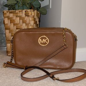 MICHAEL KORS brown crossbody purse